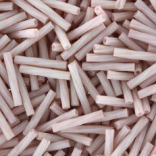 Miyuki twisted bugle beads 2x12mm Matted opaque blush TW2012-2023